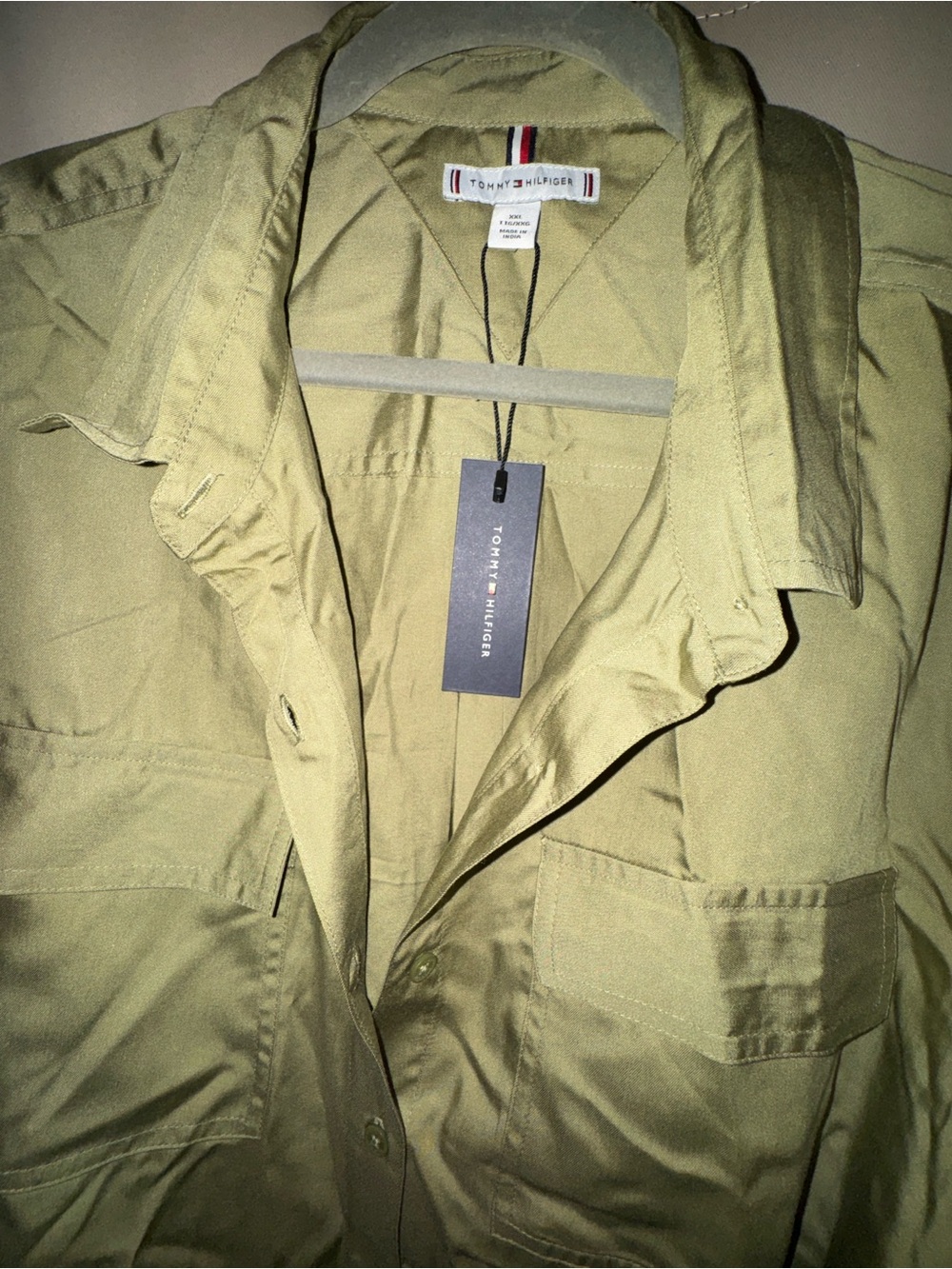 Tommy Hilfiger Women’s Olive Green Utility Dress